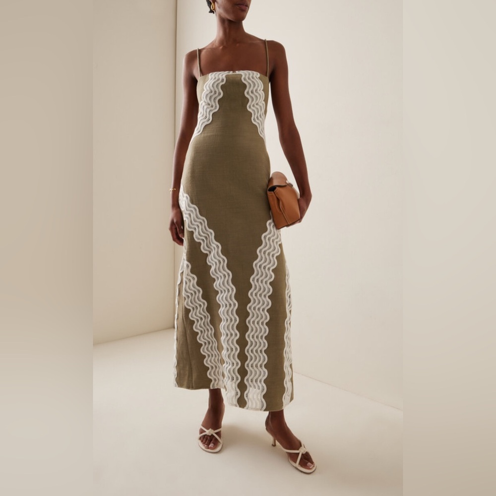 Significant Other Eleni Embroidered Cotton Maxi Dress